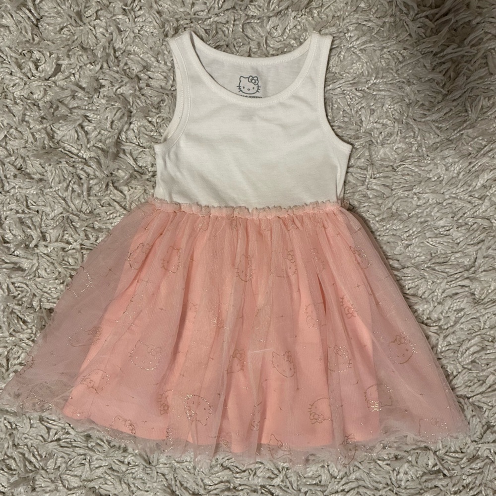 Hello Kitty White and Pink Tulle Dress